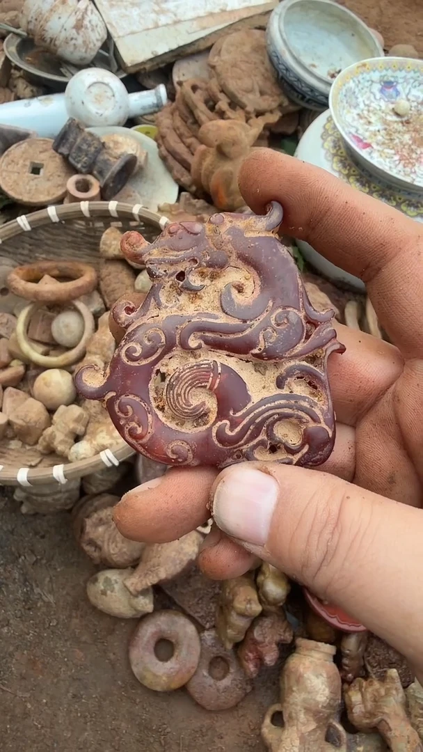 未镶嵌和田玉把件花*仔和田玉 把件