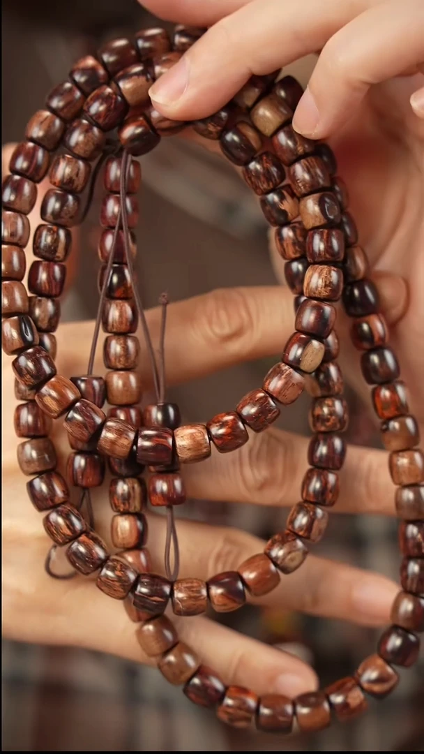 降真香手串/手链红降8x9x108颗直切白皮瑕疵-299