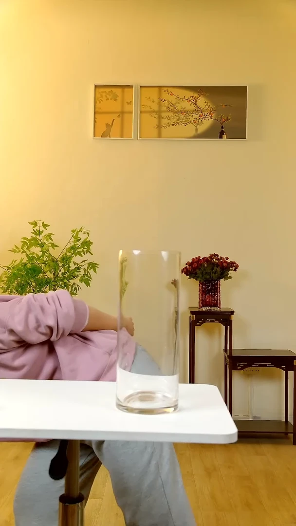 1230透明直筒水晶玻璃花瓶