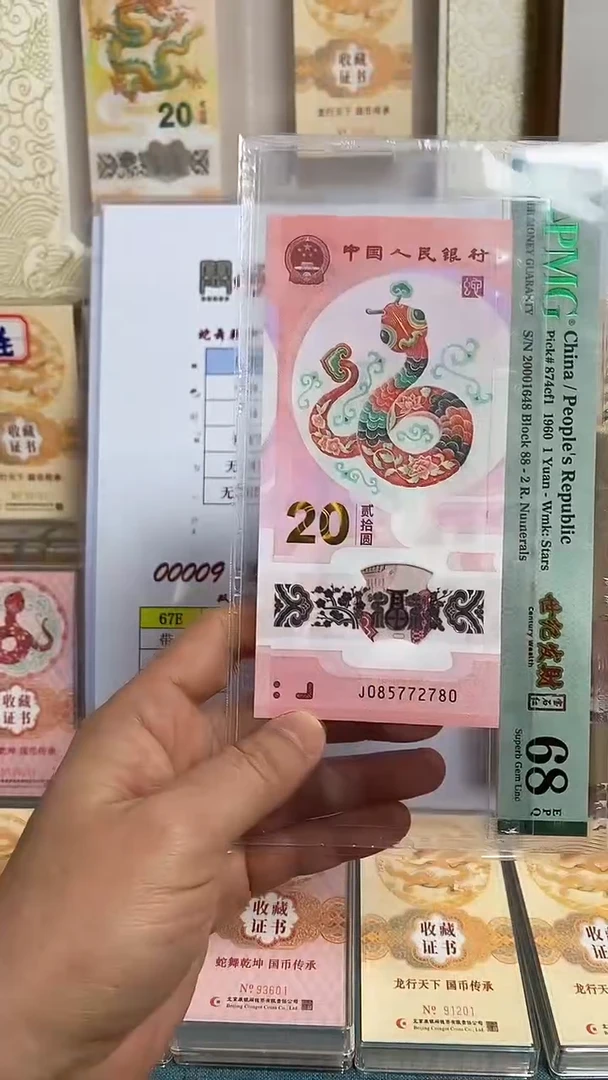 【闪购商品】塑料PMG生肖贺岁蛇钞单张无47两张