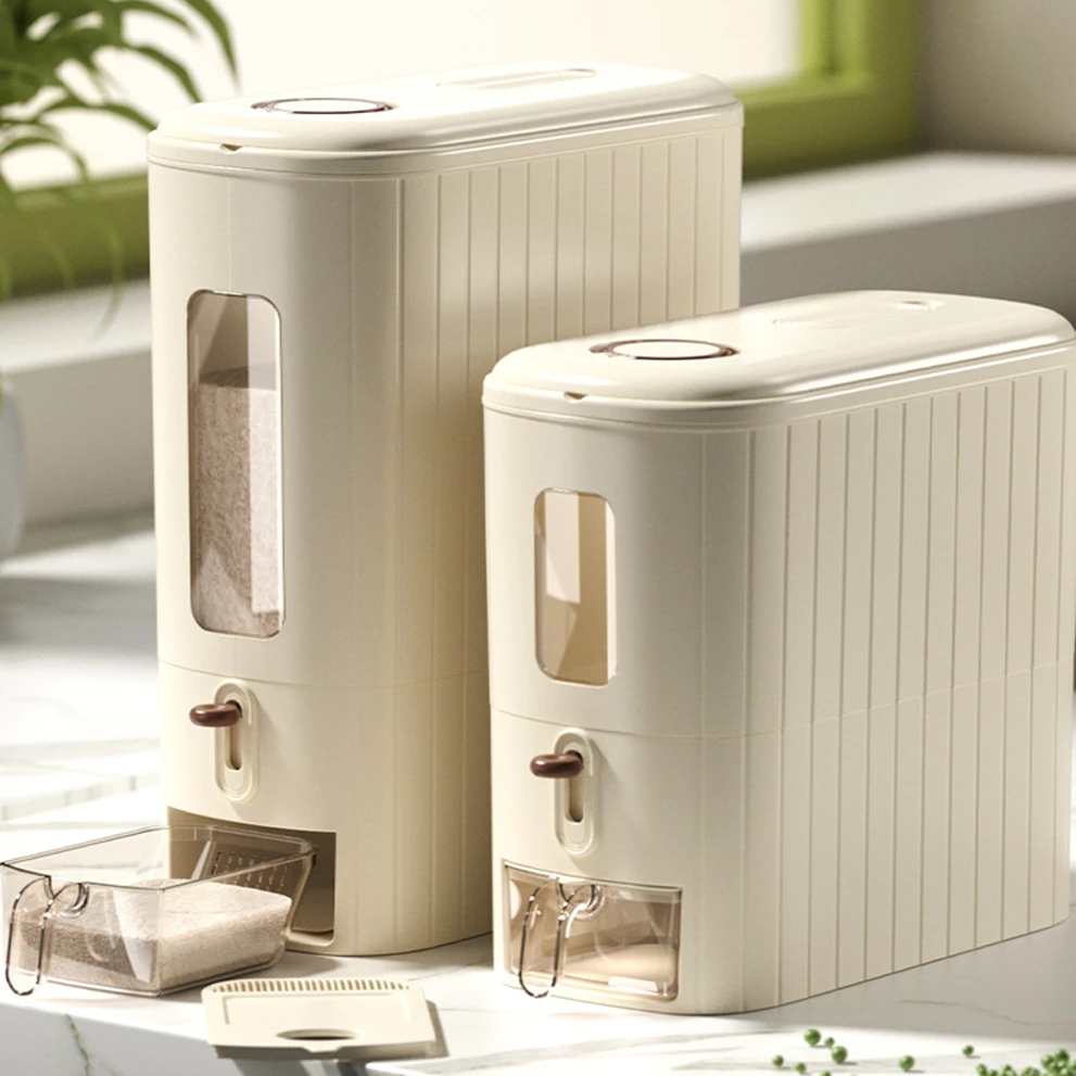 文丽窄高型米桶家用窄长按压式装大米防虫防潮密封高端夹缝储米箱