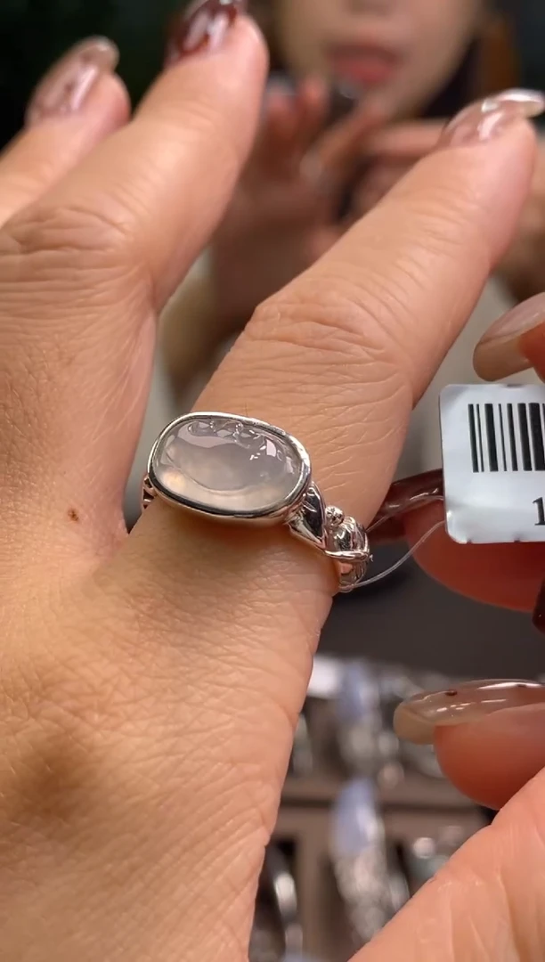 颈饰银S925镶嵌翡翠净货14985