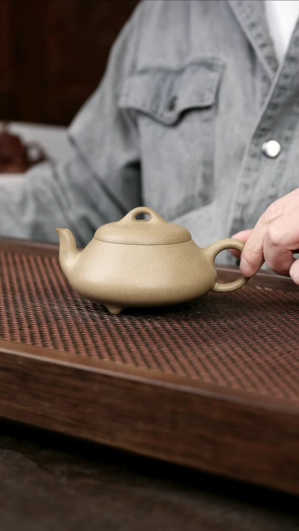 茶壶紫砂青段汉棠石瓢