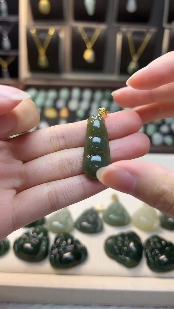 吊坠(不含链)银S925镶嵌和田玉吊坠(不含链) 银S925镶嵌 和田玉