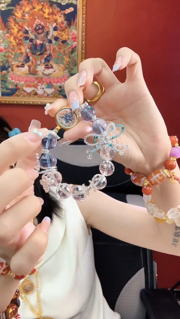 未镶嵌颈饰水晶大黑天水晶手串