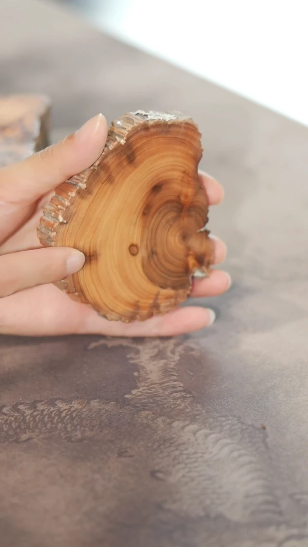 柏木（崖柏）689陈化黑油料杯垫香片