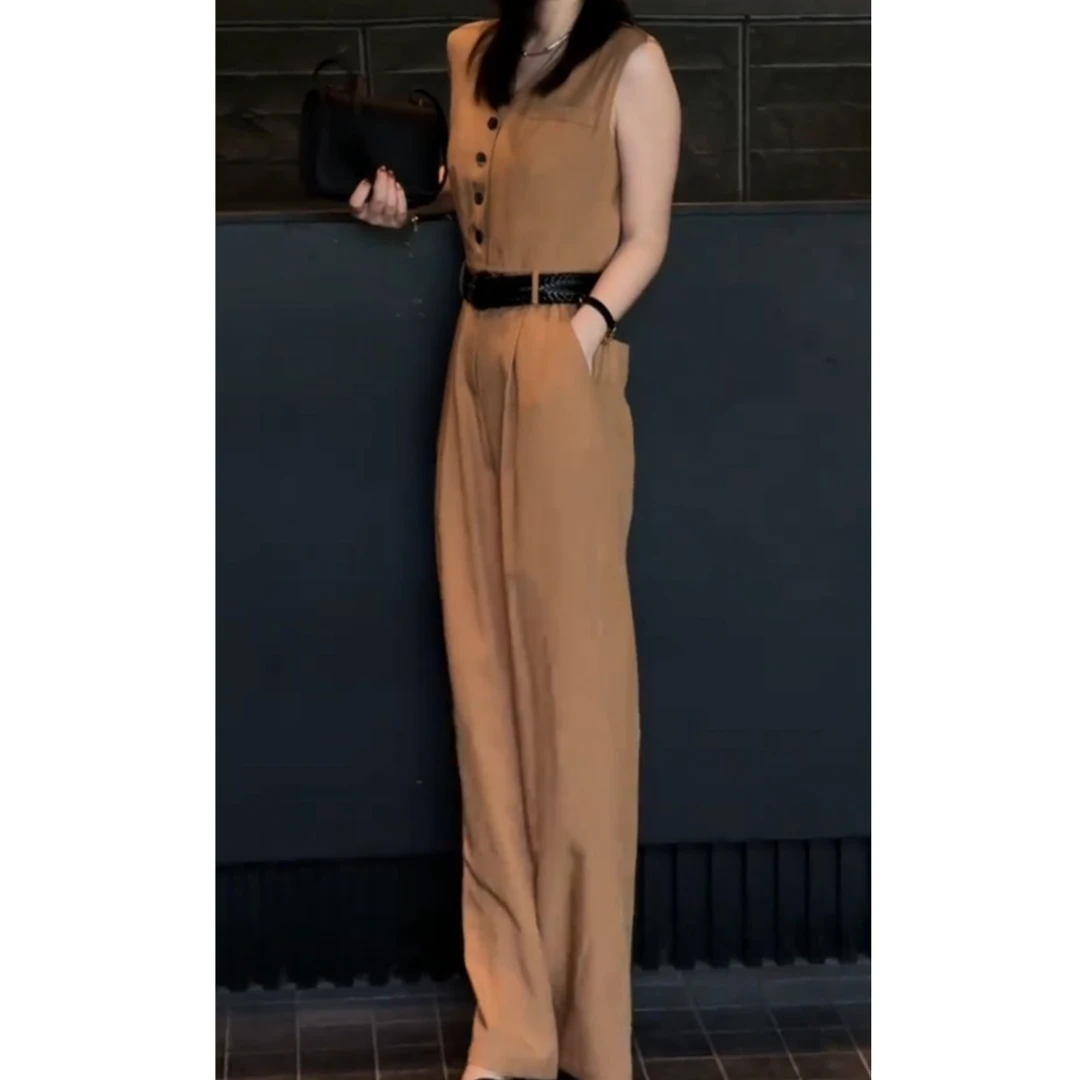 2025夏季新款时尚修身显瘦款女气质网红洋气连体裤百搭款G6132