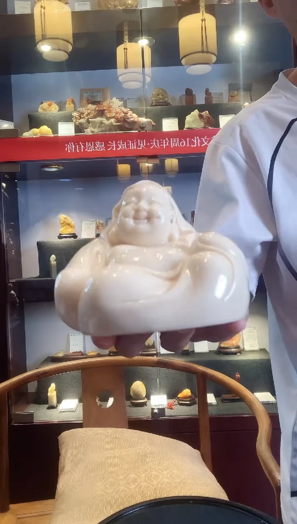 德化白瓷吴志勇老师的掌上弥勒