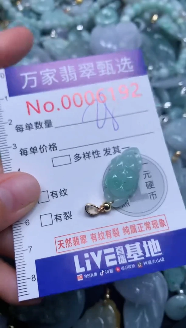 吊坠(不含链)未镶嵌翡翠6192