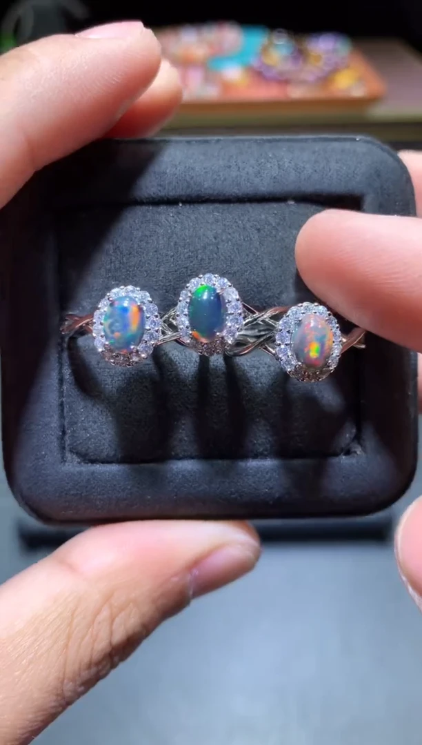 【闪购商品】欧泊戒指未镶嵌T13【多样性发其一】