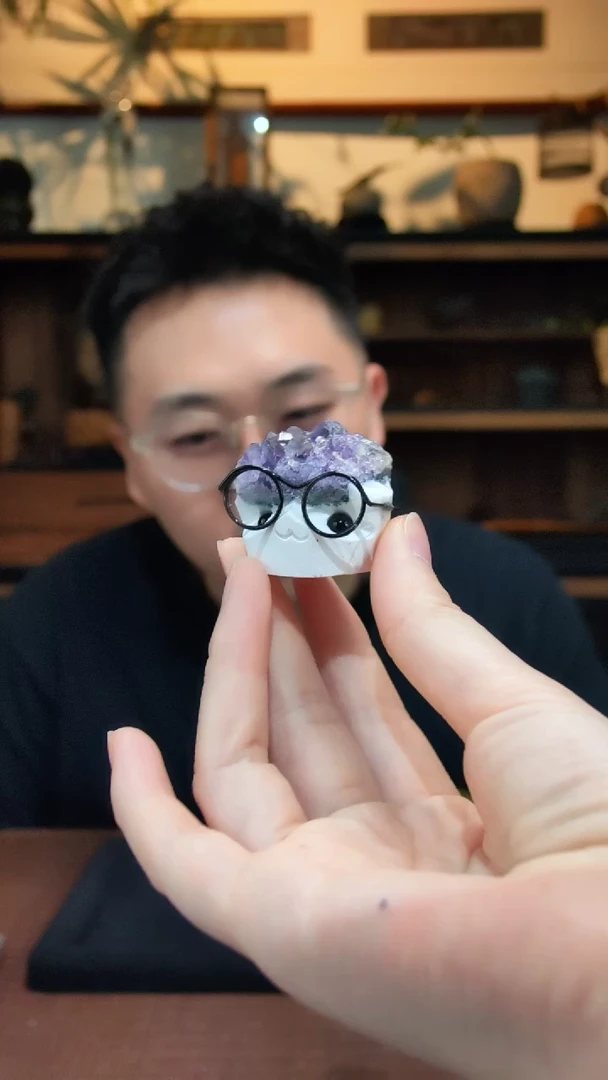 笔搁未镶嵌水晶紫水晶小摆件AP