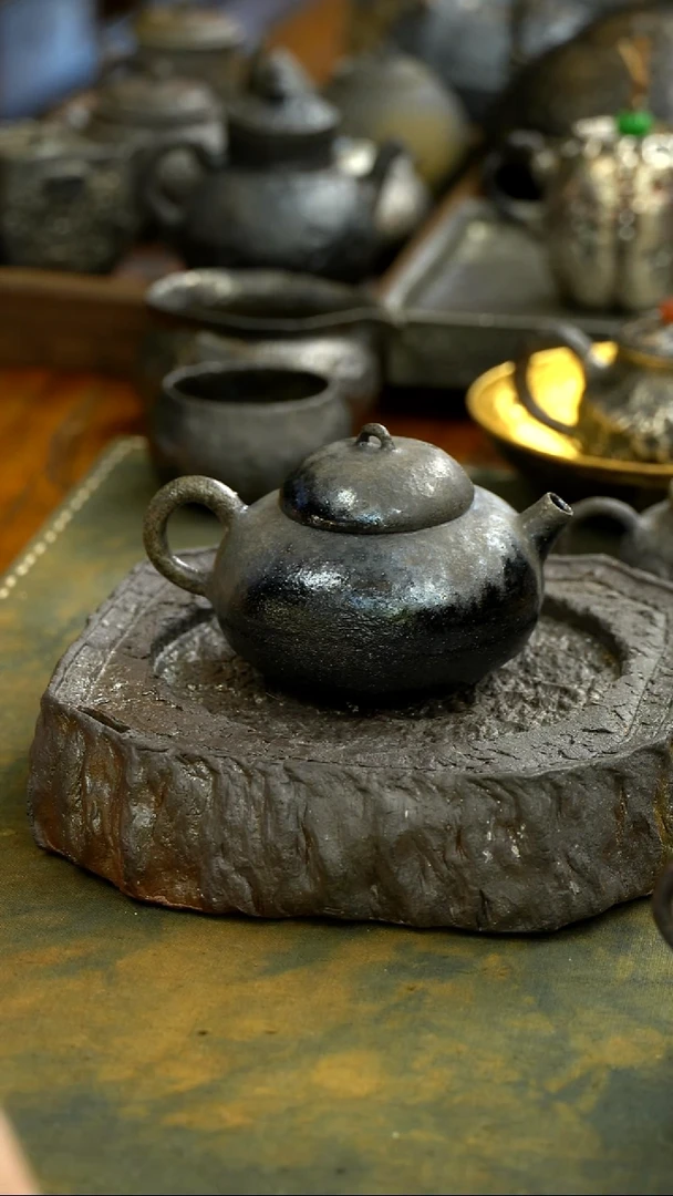 原矿陶土手作柴烧正把壶