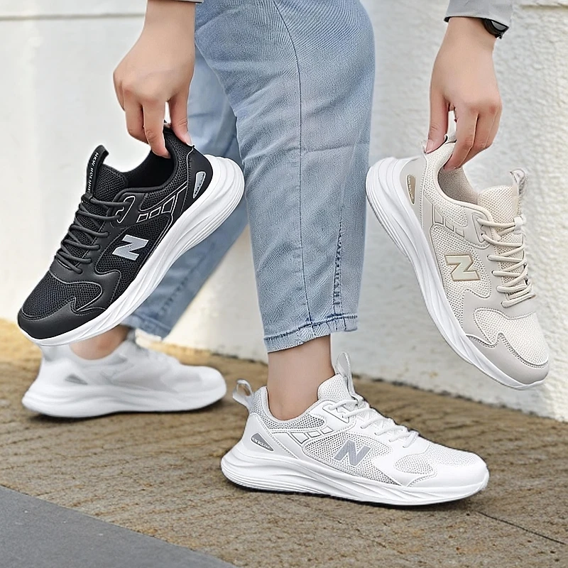夏季软底透气轻便1988款休闲跑步男女运动鞋空白格跑鞋