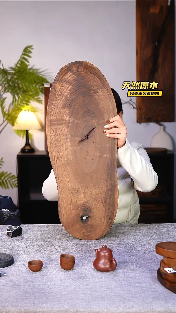 木北美黑胡桃原木.干裂疤结不属于商品质量问题完美主义者慎拍