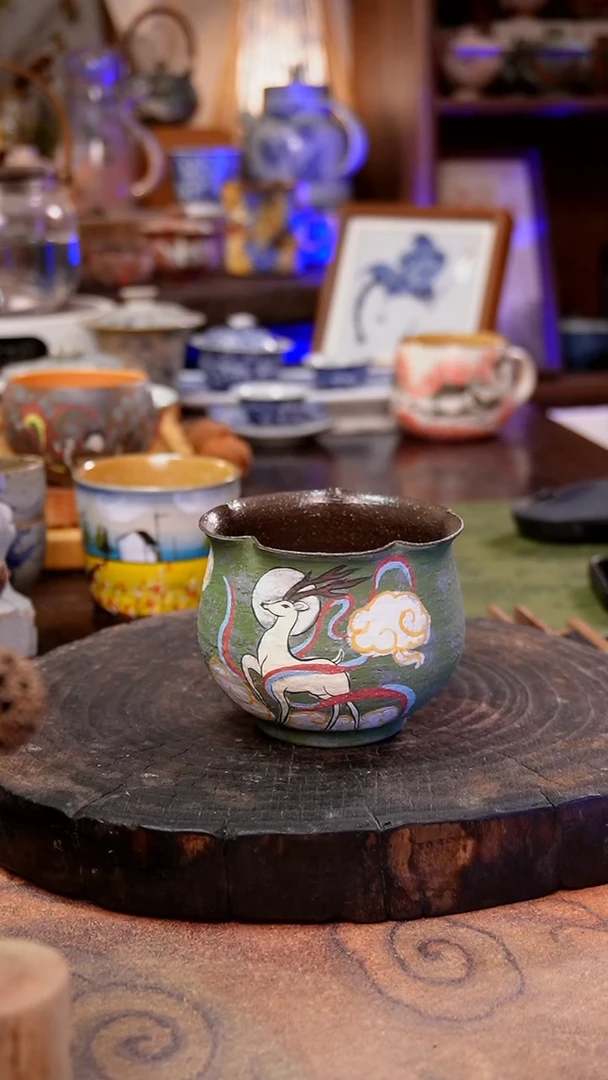 杯子鹿手工手绘手工手绘