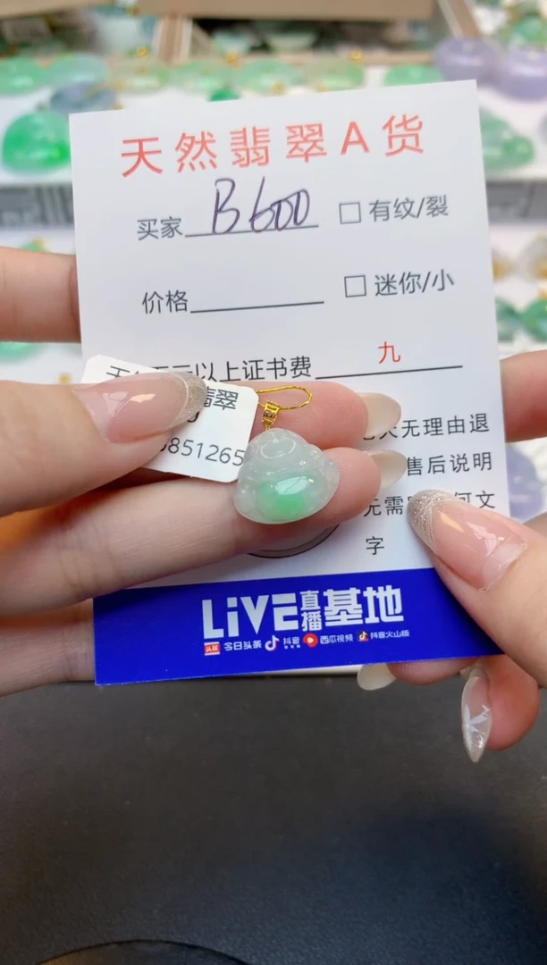 翡翠18K金镶嵌颈饰天然缅甸A货翡翠