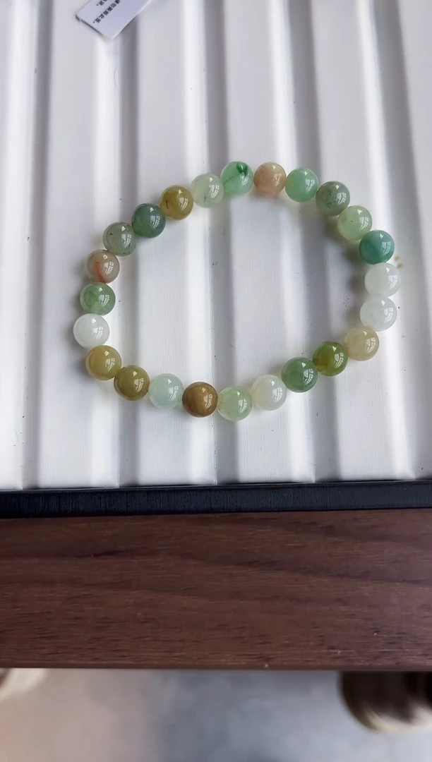 散珠翡翠翡翠手串卡6  有瑕疵