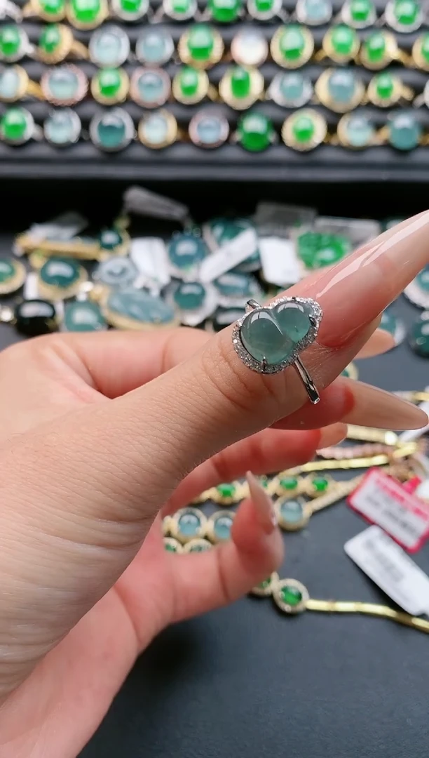 【闪购商品】翡翠戒指银S925镶嵌111111