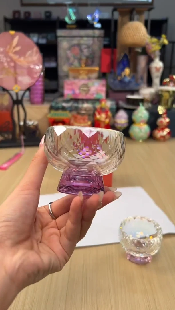 132菱曦炫彩水晶茶杯（紫）