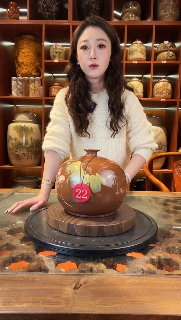 罐云南建水紫陶茶罐@22