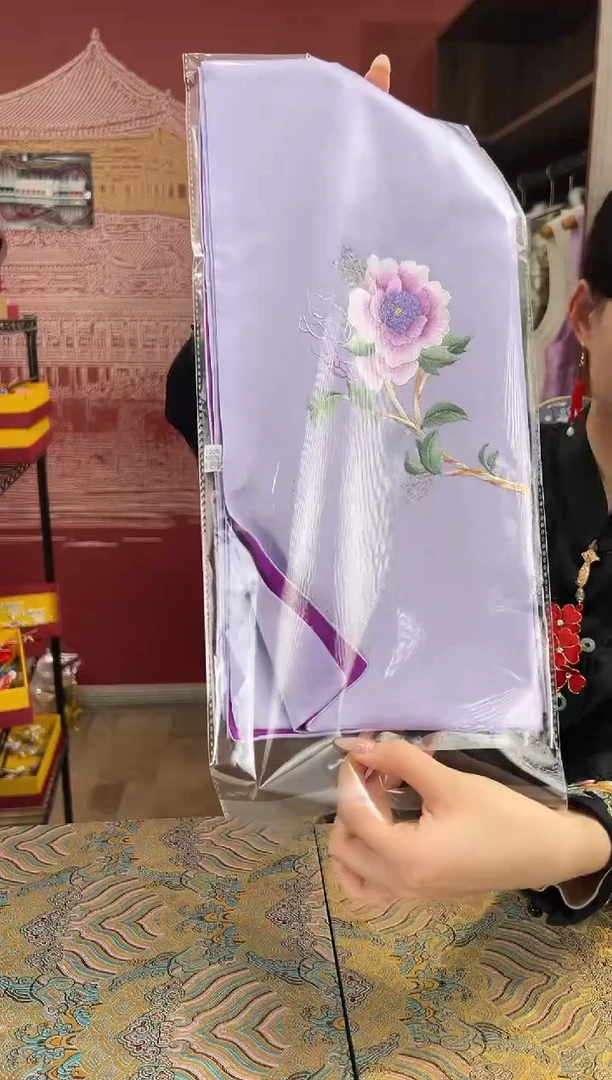 【闪购商品】刺绣苏绣100桑蚕丝丝巾