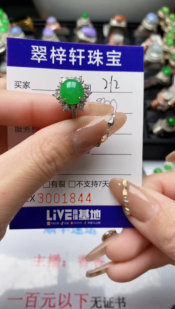 【闪购商品】翡翠戒指银S925镶嵌/1844