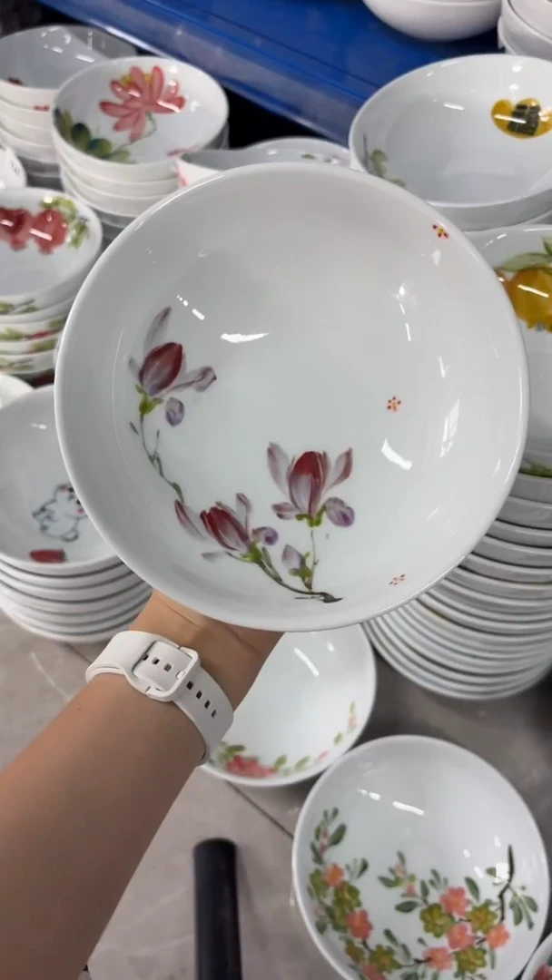 瓷片景德镇陶瓷食品级手绘釉中彩-大胖碗