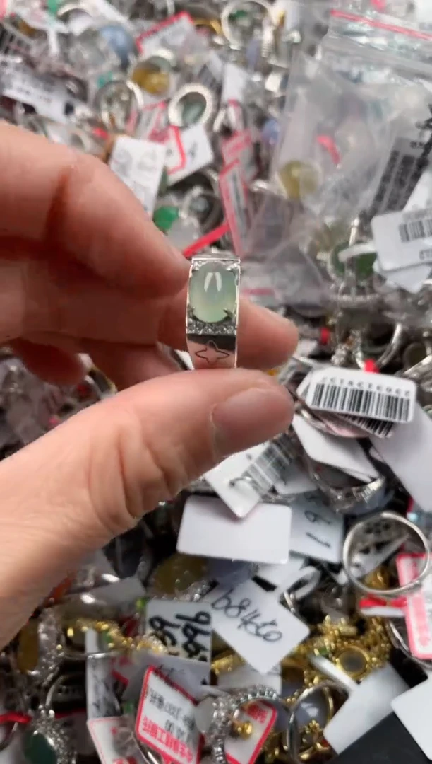 银S925镶嵌戒指翡翠444    9