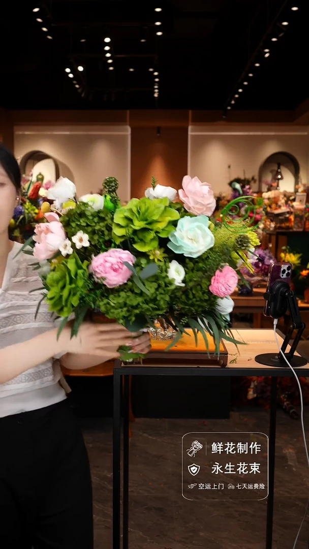 琉璃手工艺品手工花器花束空运包邮送货上门-以图片为准