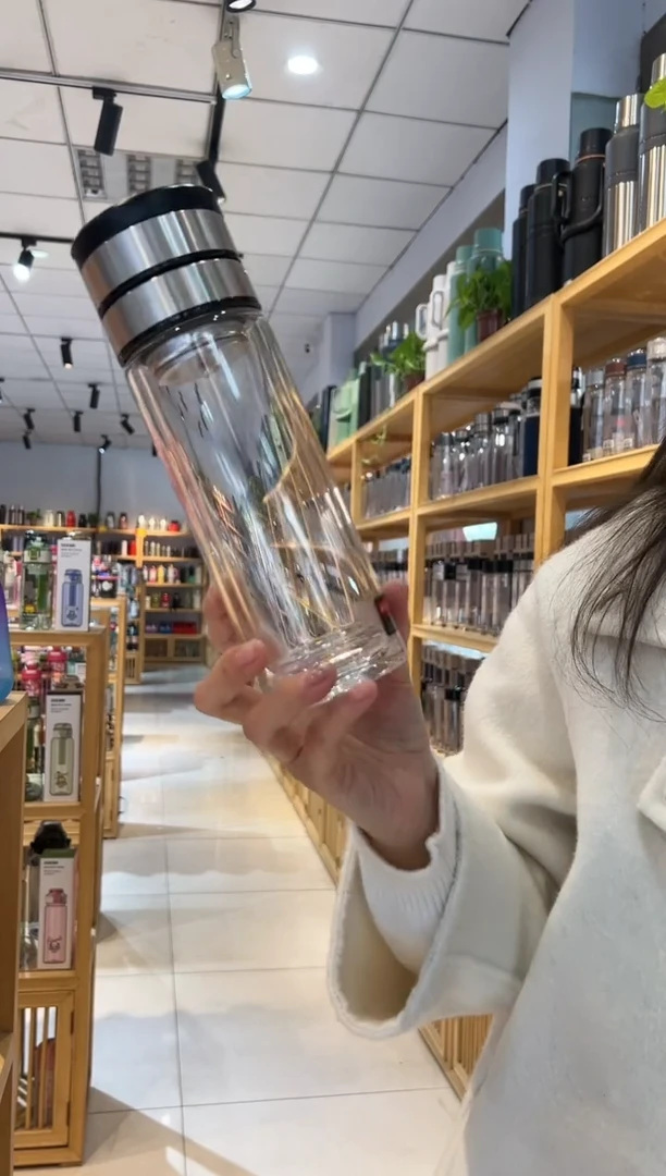 【闪购商品】双层高档400ml高硼硅茶杯