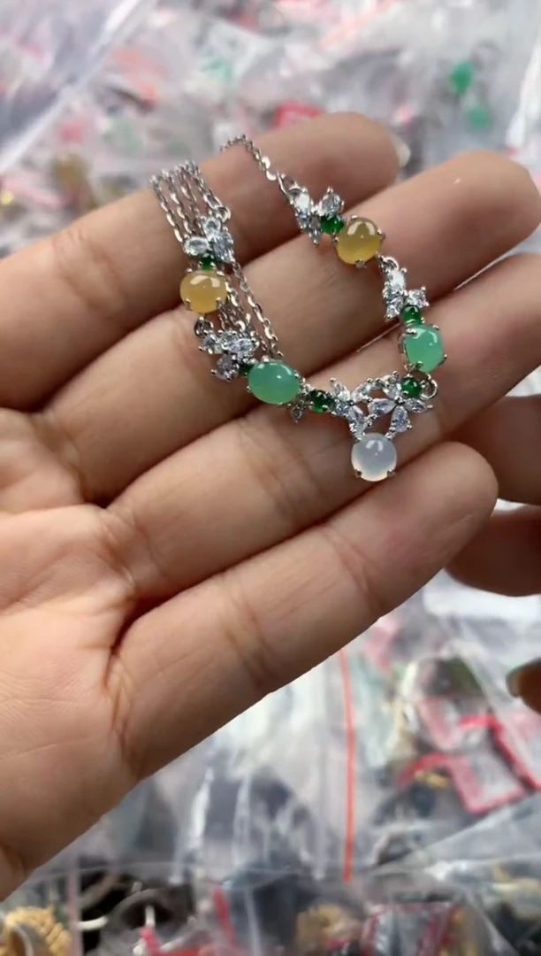 银S925镶嵌戒指翡翠14                6