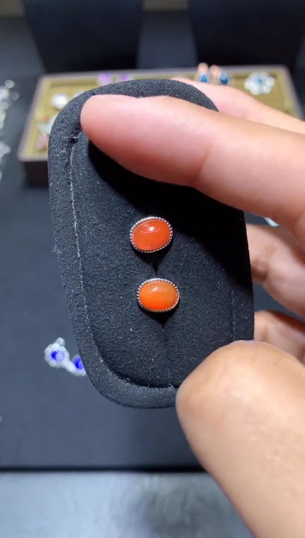 未镶嵌耳饰南红玛瑙W22【多样性发其一】