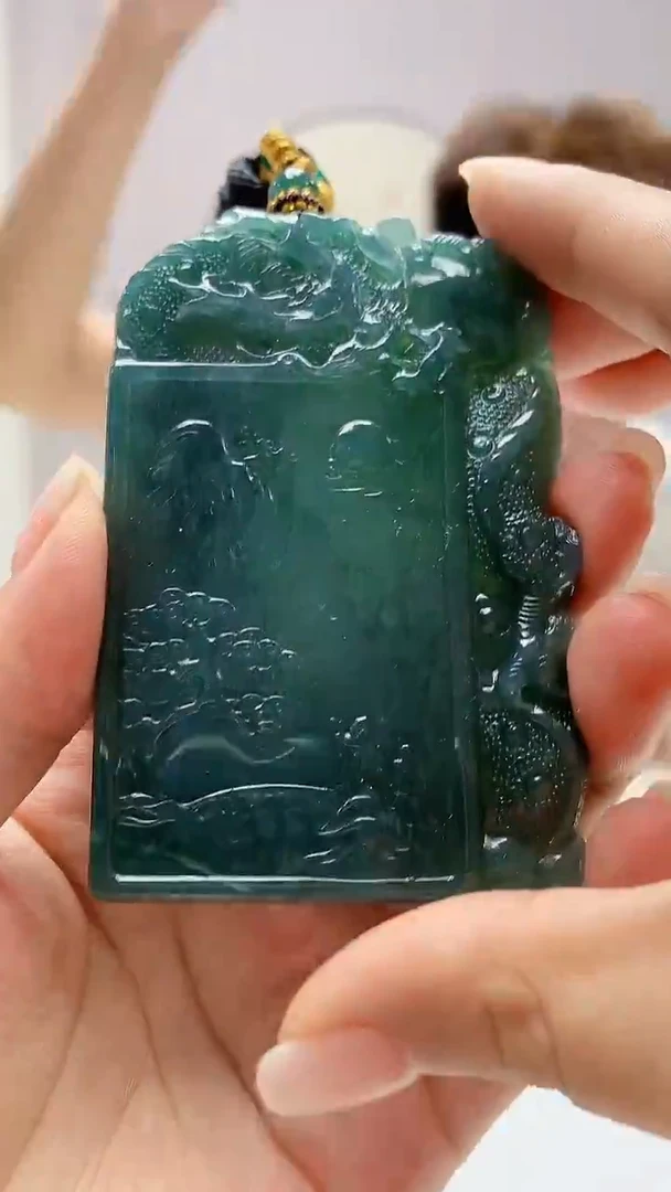 定制翡翠未镶嵌4868ms-毛货3龙