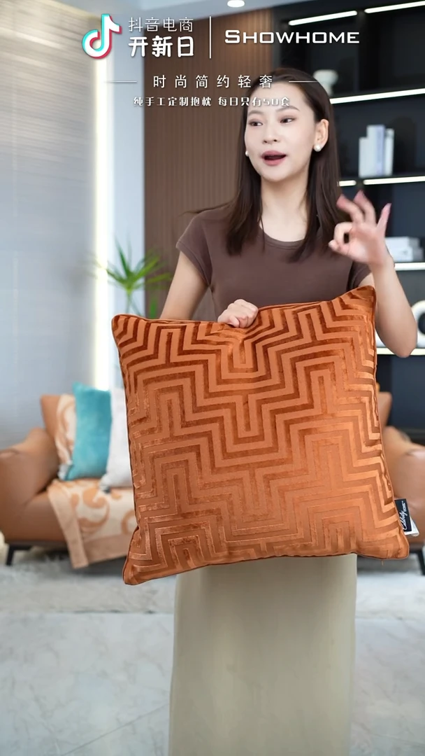 迷宫肉桂色55X55带芯