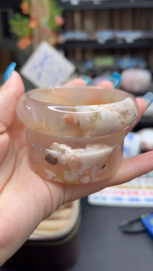 未镶嵌手镯石英质玉47(59圈赠送镯心)