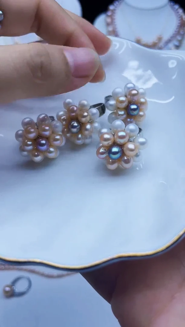 未镶嵌戒指淡水珍珠戒指多样性发其一