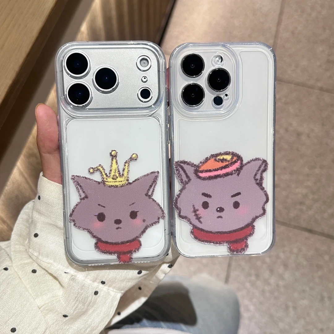 灰太狼红太狼情侣适用iPhone17手机壳华为荣耀透明VIVO软OPPO小米