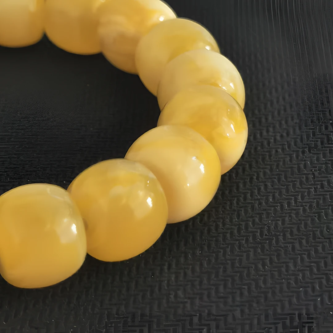 时尚DIY配饰多样性发其一黄色墩子单圈12㎜