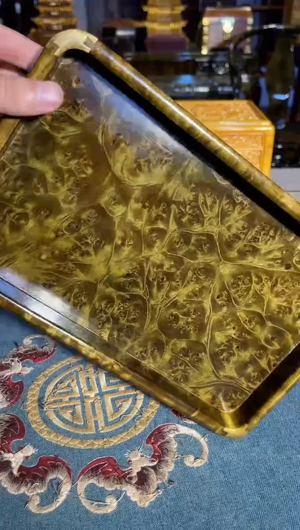 乌木类成套家具乌木瘤疤茶盘 36