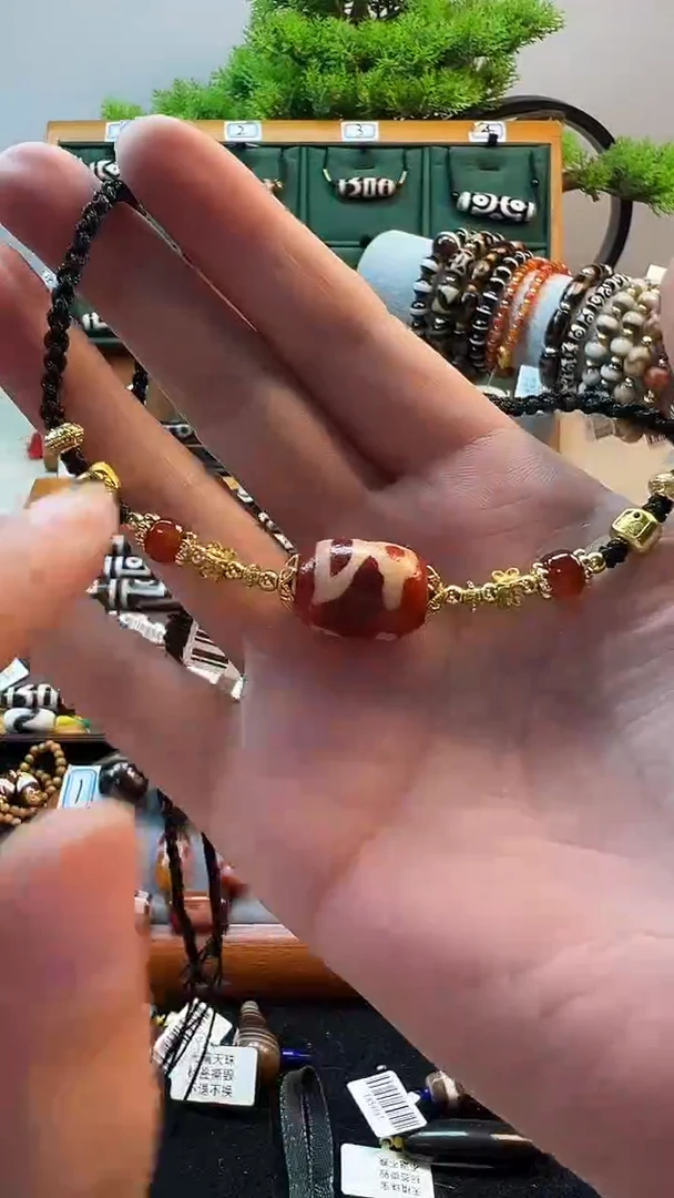玛瑙/玉髓（覆膜）颈饰合金129（微瑕随机发货）