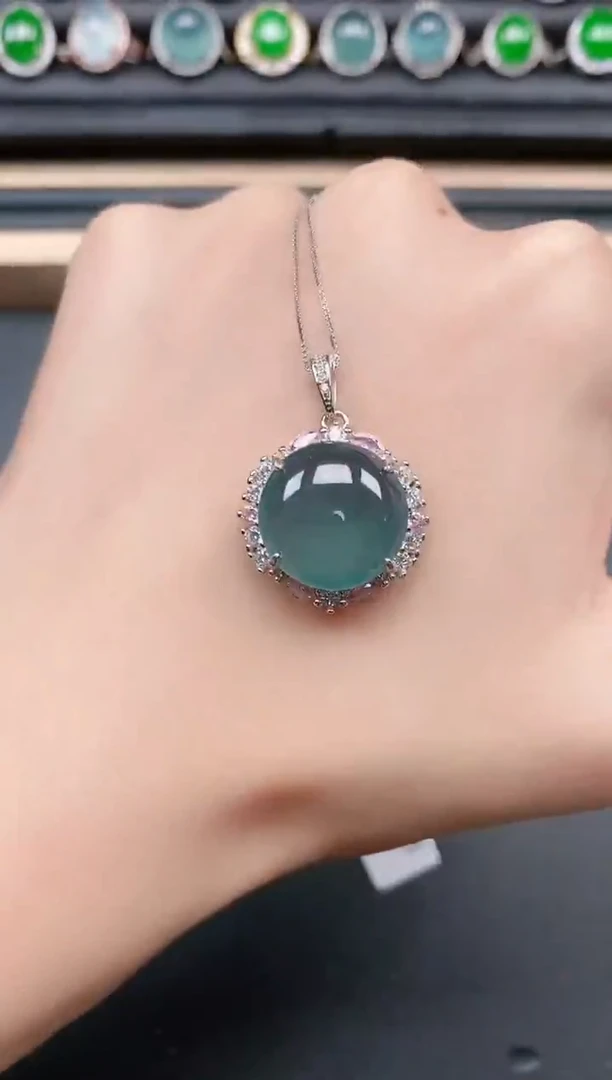 翡翠戒指银S925镶嵌11111