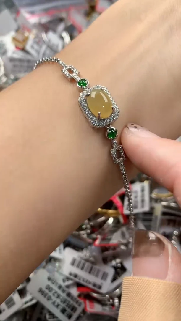 银S925镶嵌戒指翡翠6666-----6