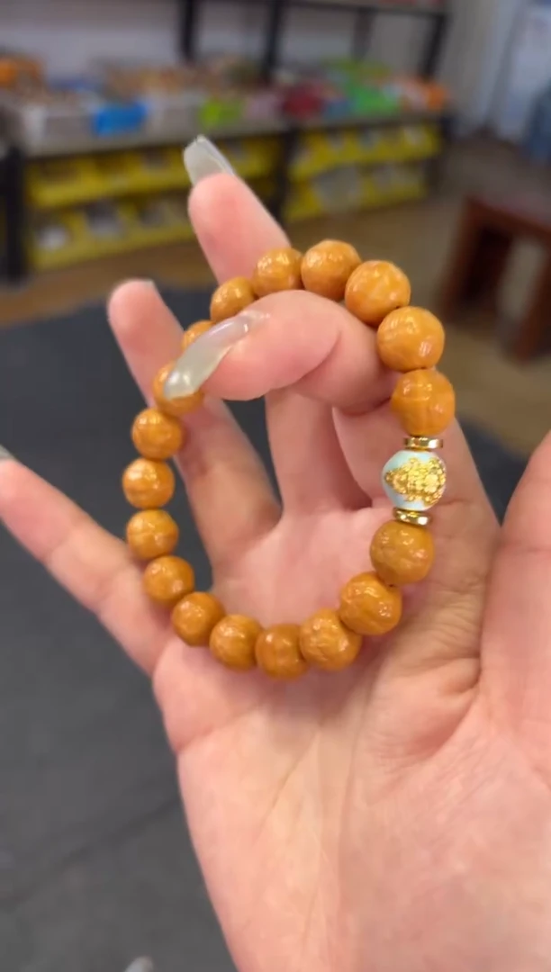 【闪购商品】菩提根/象牙果吊坠   1.0猴头凤眼S925黄财神设计