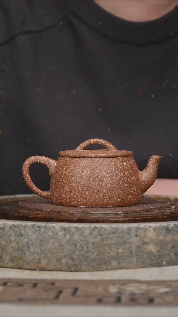 【闪购商品】紫砂茶壶冷金黄平盖