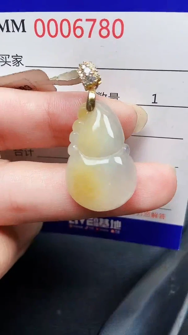 翡翠银S925镶嵌颈饰6780