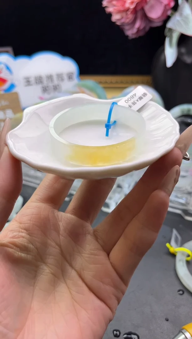 未镶嵌手镯定制翡翠一口糖50-51