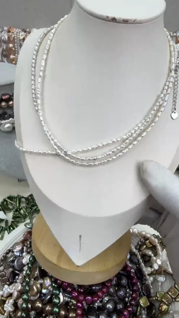 颈饰银S925镶嵌淡水珍珠1