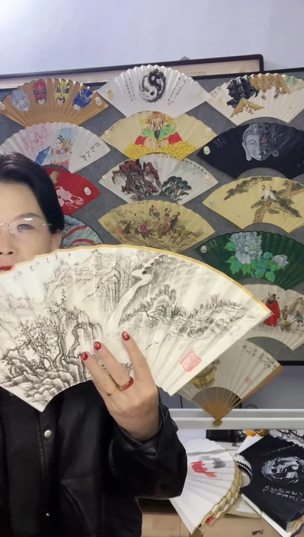 扇子九五寸十八方玉竹折扇