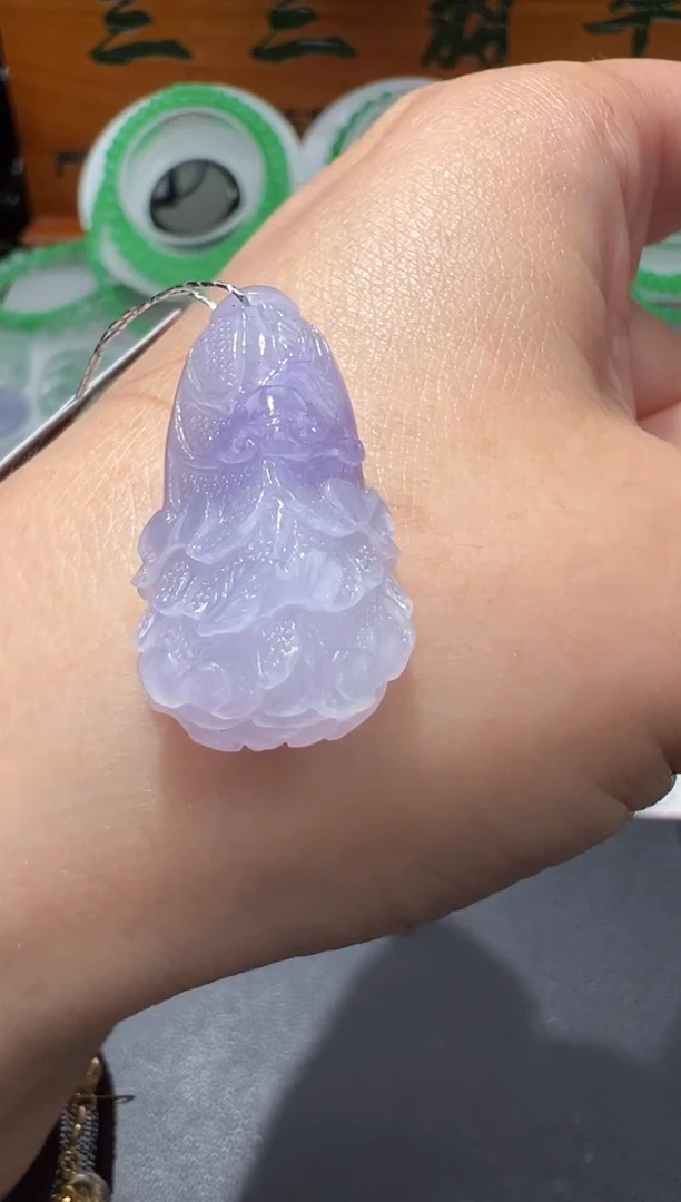 【闪购商品】定制翡翠未镶嵌29.2*15.3*9.1白菜