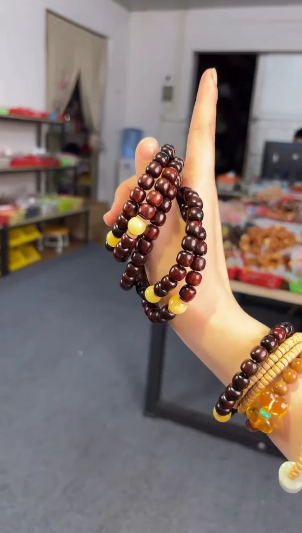 手链蜜蜡未镶嵌 9mm小叶紫蜜蜡单圈